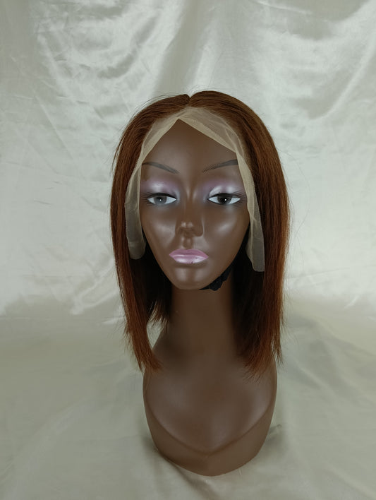 Perruque Brésilienne 10 pouces – Lace Frontal 13x4 – Couleur #4 (Brun Chocolat)